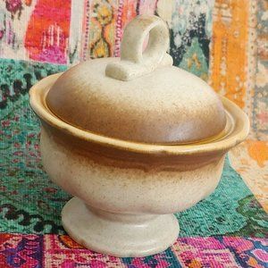 Vintage Mikasa Whole Wheat Sugar Bowl boho home decor cottagecore